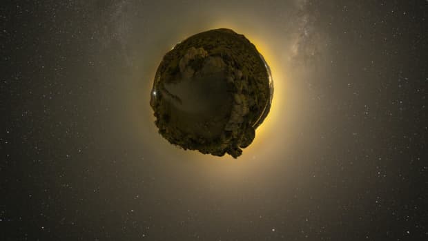 Asteroid blocking sun.