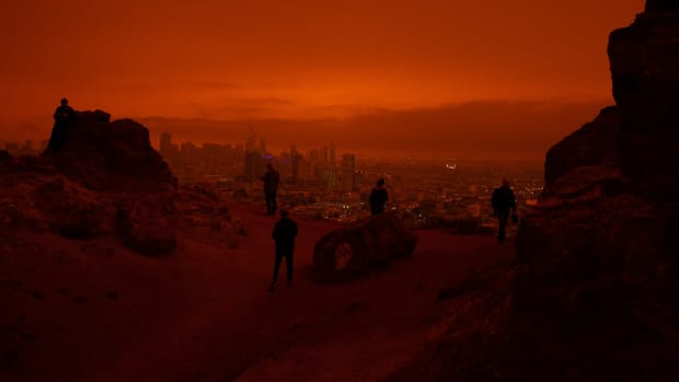 A view of the aftermath of the San Francisco fires of 2020