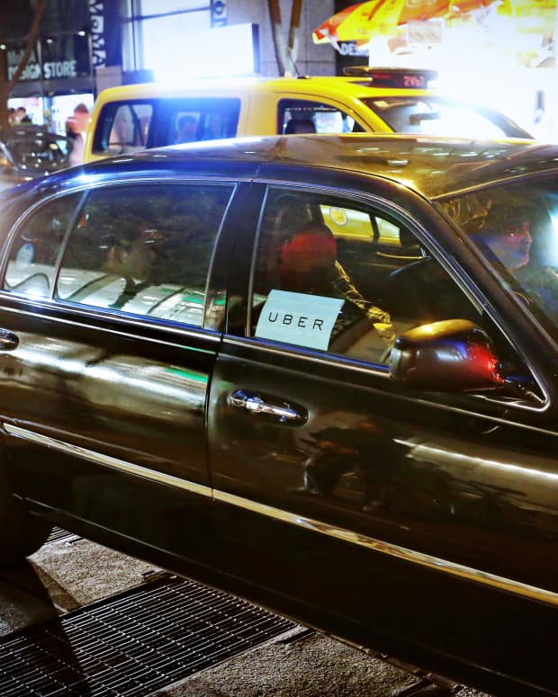 Uber car in New York City.