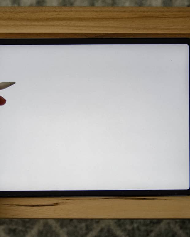 An iPad being used for drawing.