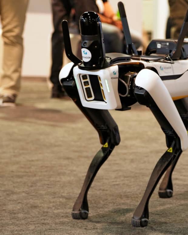 A Boston Dynamics Spot robot dog