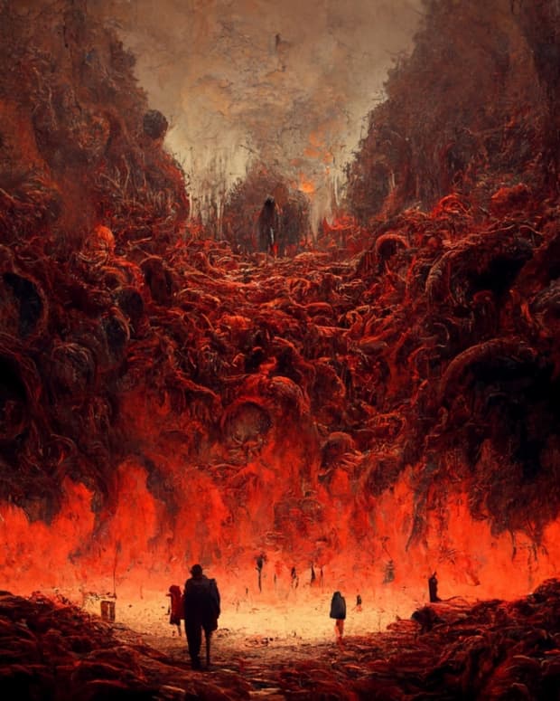 An AI drawing depicting Hell