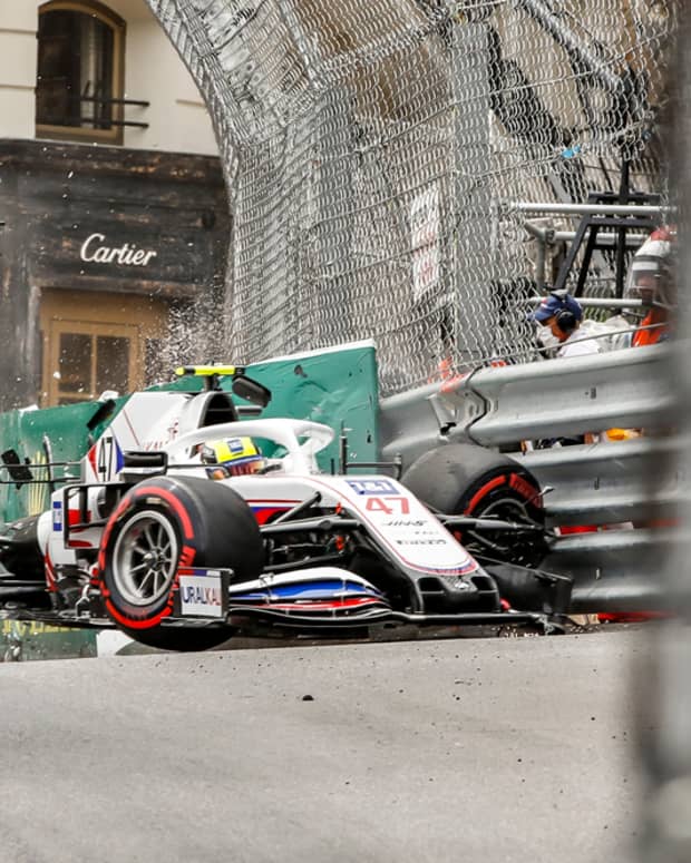 A Formula 1 car crash