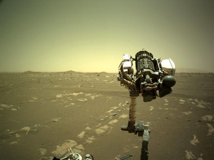 NASA's Mars Perseverance rover acquired this image using its onboard Left Navigation Camera (Navcam). (IMAGO / ZUMA Wire)